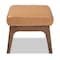 Baxton Studio 22.64 W, 15.35 H, Fabric "Polyester 100%"/Rubberwood, Tan/Walnut Brown 189-11484-ZORO - alternate 7